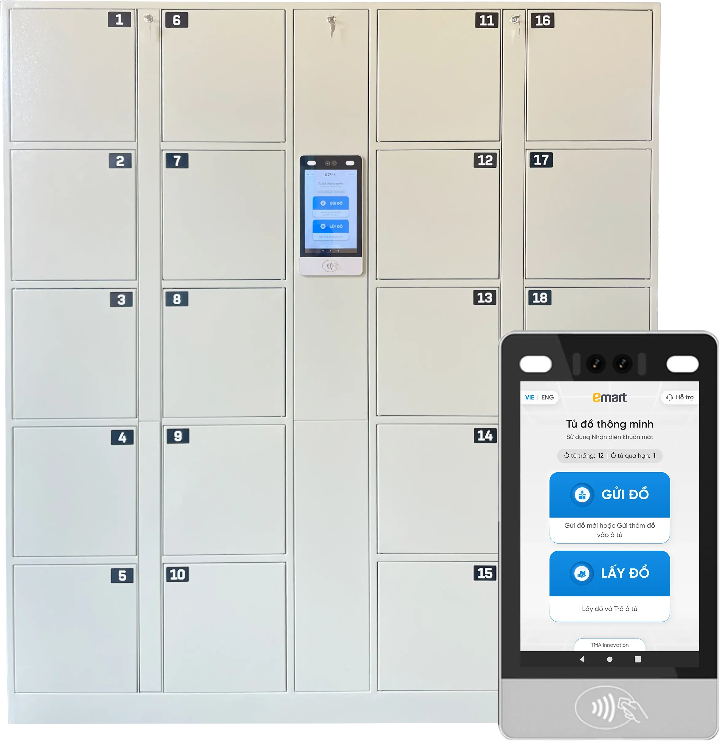 Tủ giữ đồ thông minh T-Locker được phát triển bởi TMA Innovation